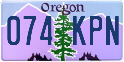 OR license plate 074KPN