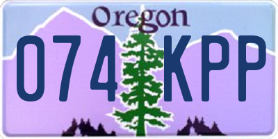 OR license plate 074KPP