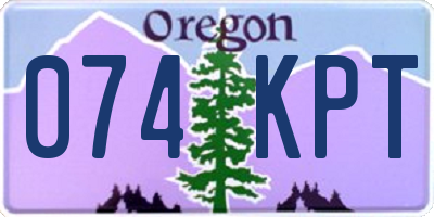 OR license plate 074KPT