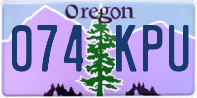 OR license plate 074KPU