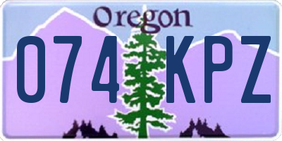 OR license plate 074KPZ