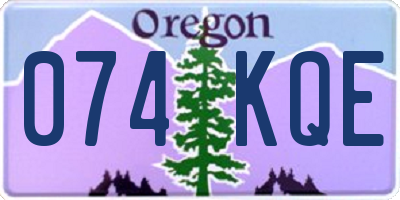 OR license plate 074KQE