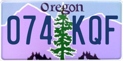 OR license plate 074KQF