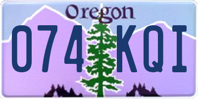 OR license plate 074KQI