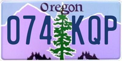 OR license plate 074KQP