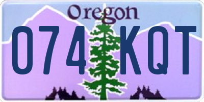 OR license plate 074KQT