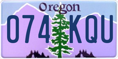 OR license plate 074KQU