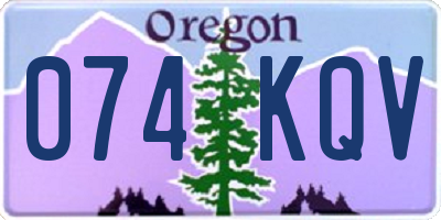 OR license plate 074KQV