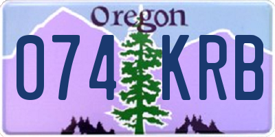 OR license plate 074KRB