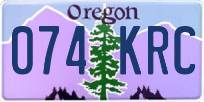 OR license plate 074KRC