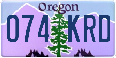 OR license plate 074KRD