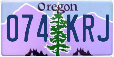 OR license plate 074KRJ
