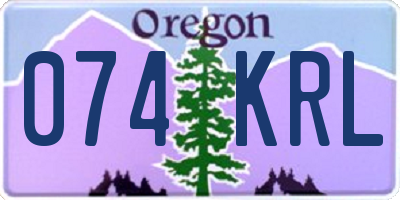OR license plate 074KRL