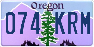 OR license plate 074KRM