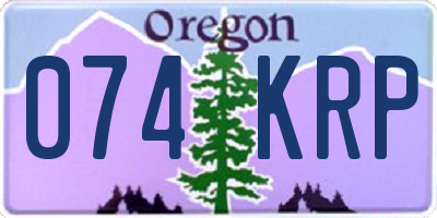 OR license plate 074KRP