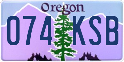OR license plate 074KSB