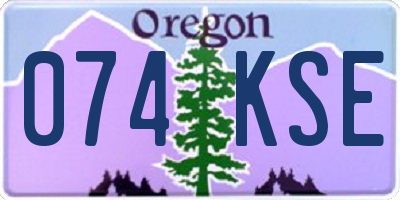 OR license plate 074KSE