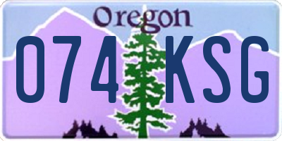 OR license plate 074KSG