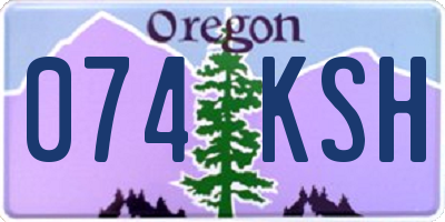 OR license plate 074KSH