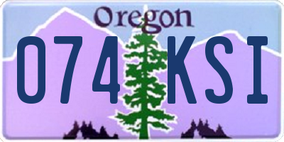 OR license plate 074KSI