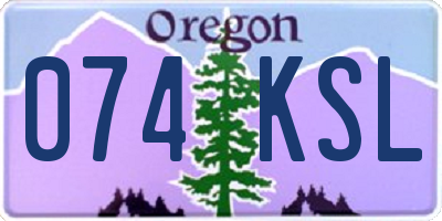 OR license plate 074KSL