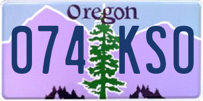 OR license plate 074KSO