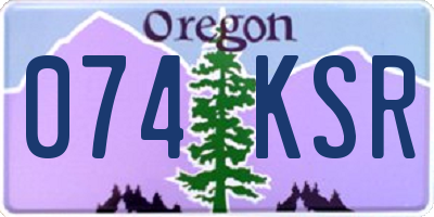 OR license plate 074KSR