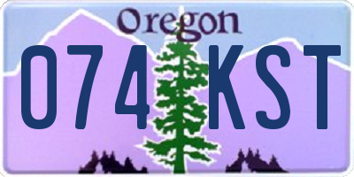 OR license plate 074KST