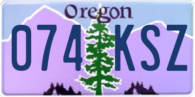 OR license plate 074KSZ