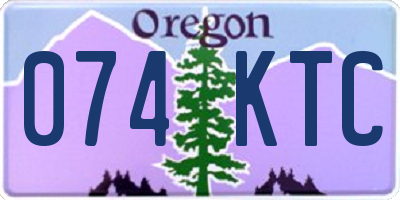 OR license plate 074KTC