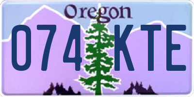 OR license plate 074KTE