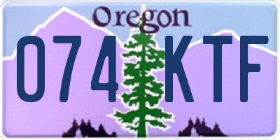 OR license plate 074KTF