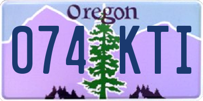 OR license plate 074KTI