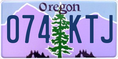 OR license plate 074KTJ