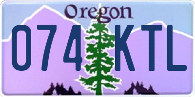 OR license plate 074KTL
