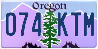 OR license plate 074KTM