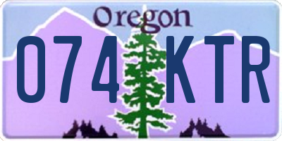 OR license plate 074KTR