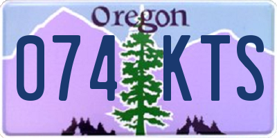 OR license plate 074KTS