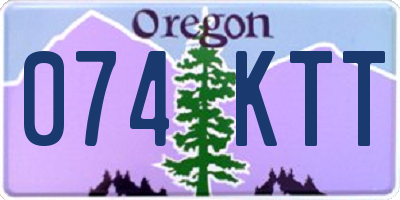 OR license plate 074KTT