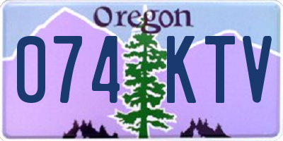 OR license plate 074KTV