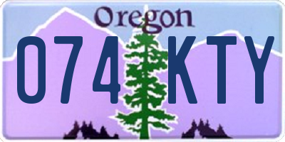 OR license plate 074KTY