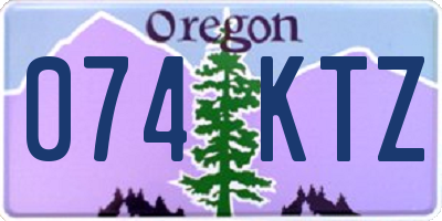 OR license plate 074KTZ