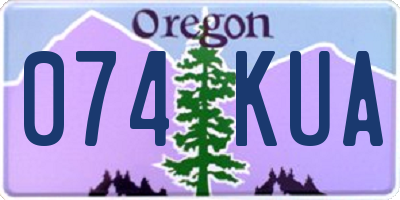 OR license plate 074KUA