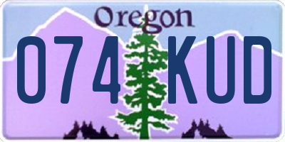 OR license plate 074KUD