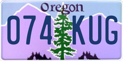 OR license plate 074KUG