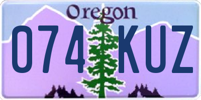 OR license plate 074KUZ