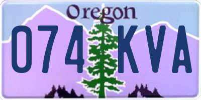 OR license plate 074KVA