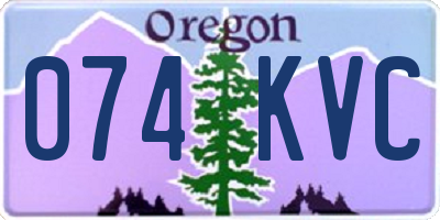 OR license plate 074KVC