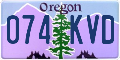 OR license plate 074KVD