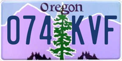 OR license plate 074KVF